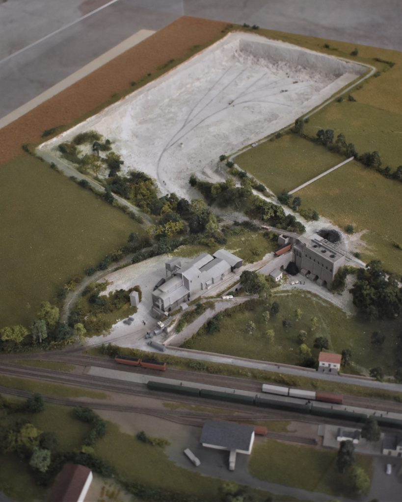 Maquette complète du site des fours à chaux de Benet
